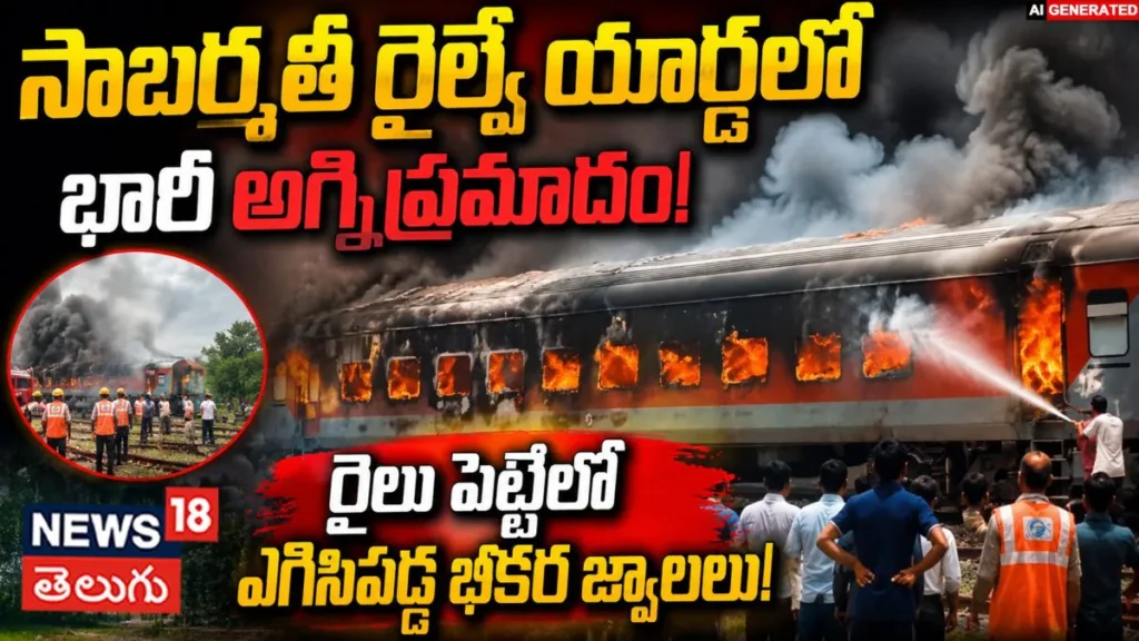 Fire Breaks Out In Empty Passenger Rail Coach : రైల్వే యార్డ్లో భారీ అగ్నిప్రమాదం! | ACTPnews
